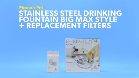 Pioneer Pet Stainless Steel Dog & Cat Fountain Raindrop Design