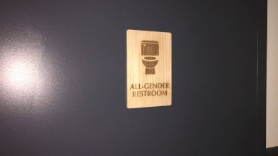 Boys Wooden Restroom Sign