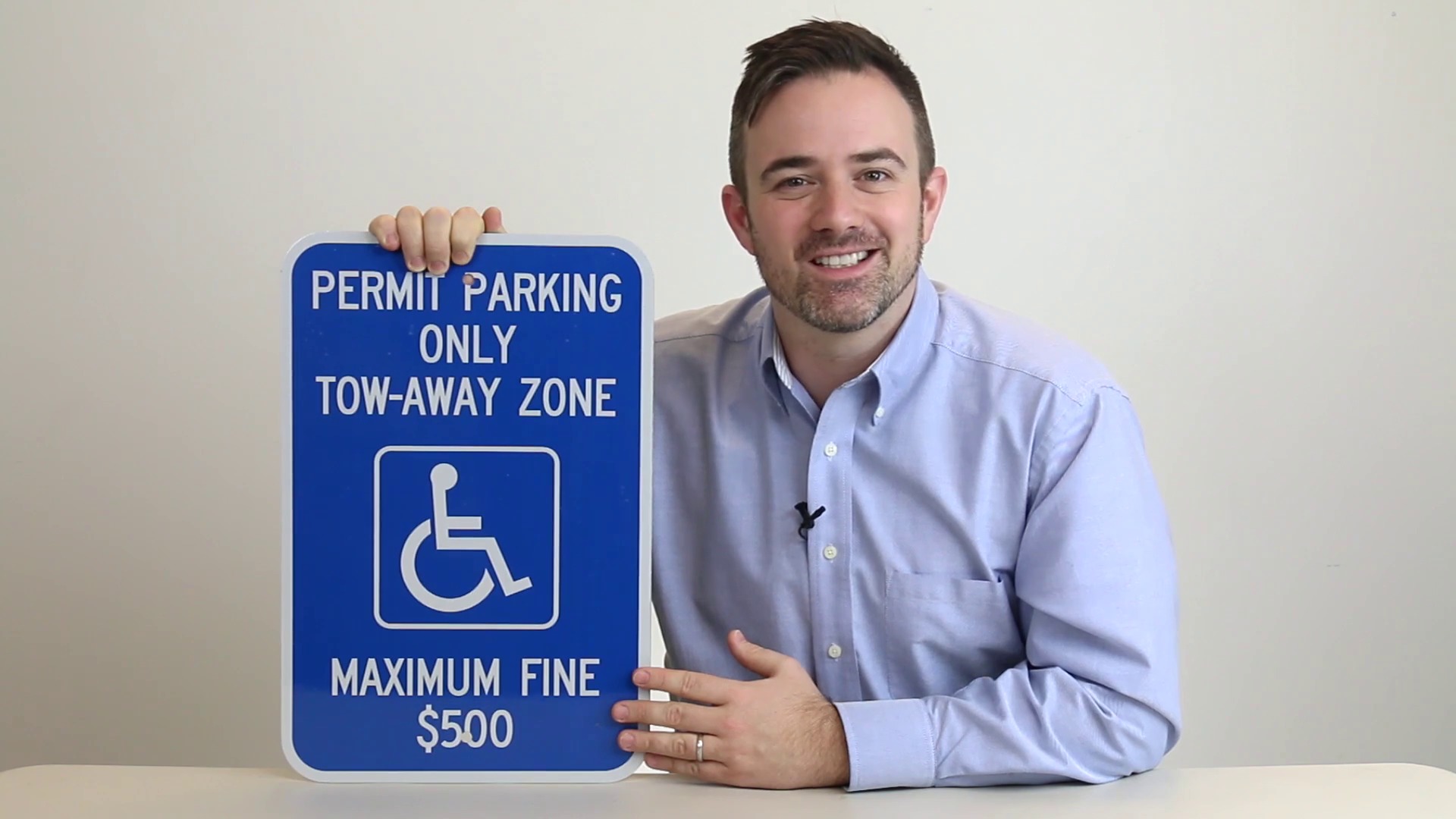 Parking Permit Only Tow-Away Zone Maximum Fine $500 Sign