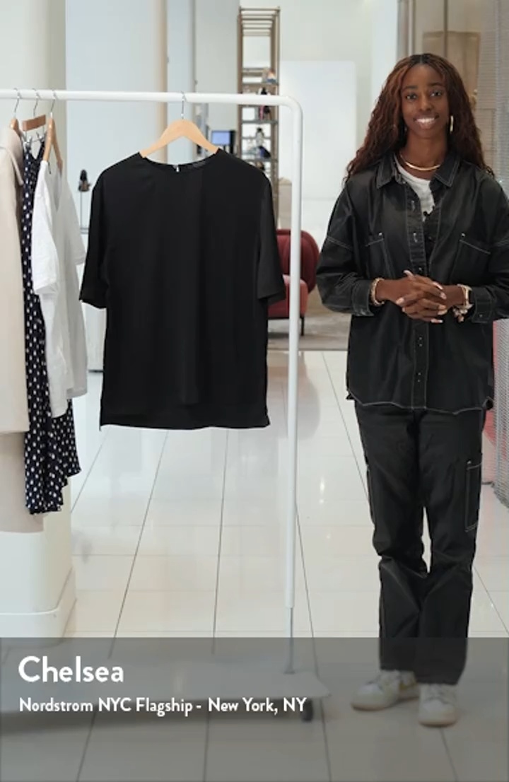 ★ALLSAINTS★ Amelie satin tee W032PC9822 AllSaints Amelie Satin T-Shirt | Nordstrom