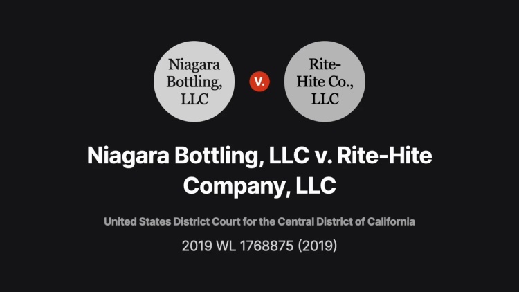 Niagara Bottling, L.L.C. v. Rite-Hite Company, L.L.C.