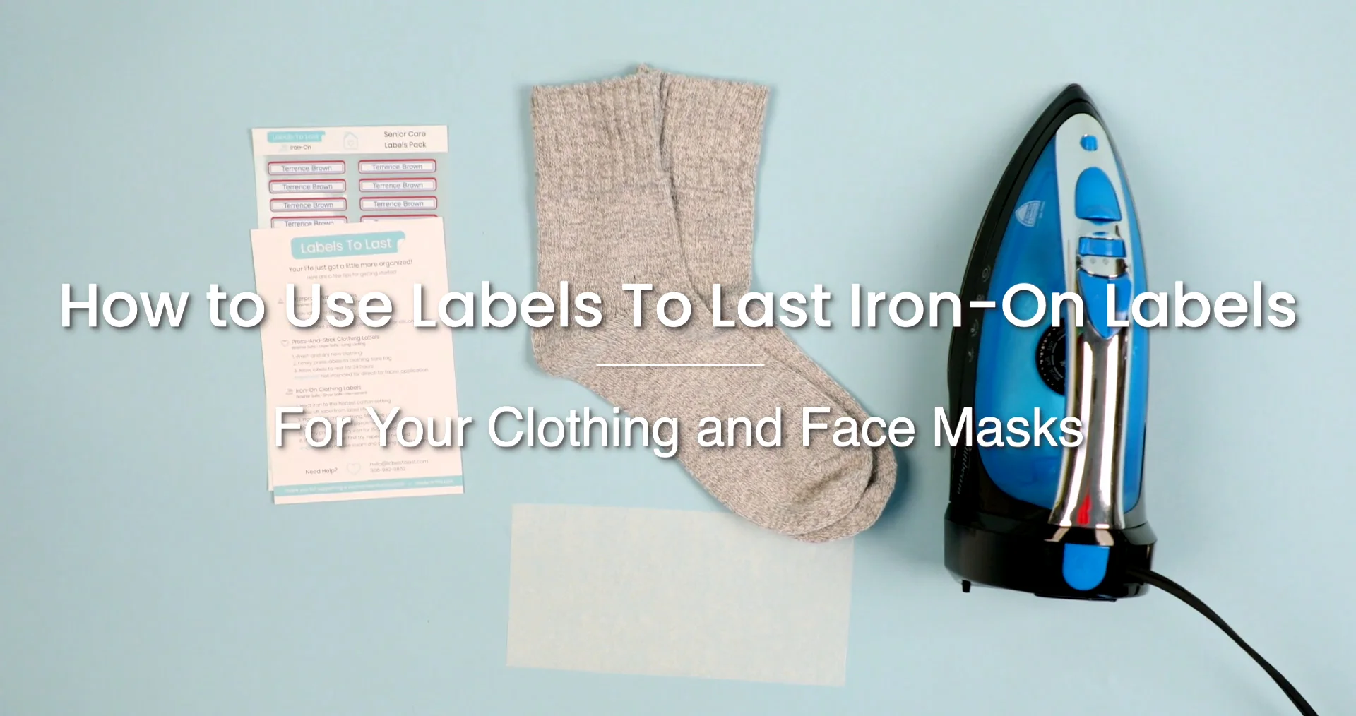 Slim Rectangle Iron-On Clothing Labels