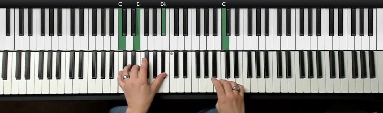 Dominant Bebop Scale Improv Example for Piano
