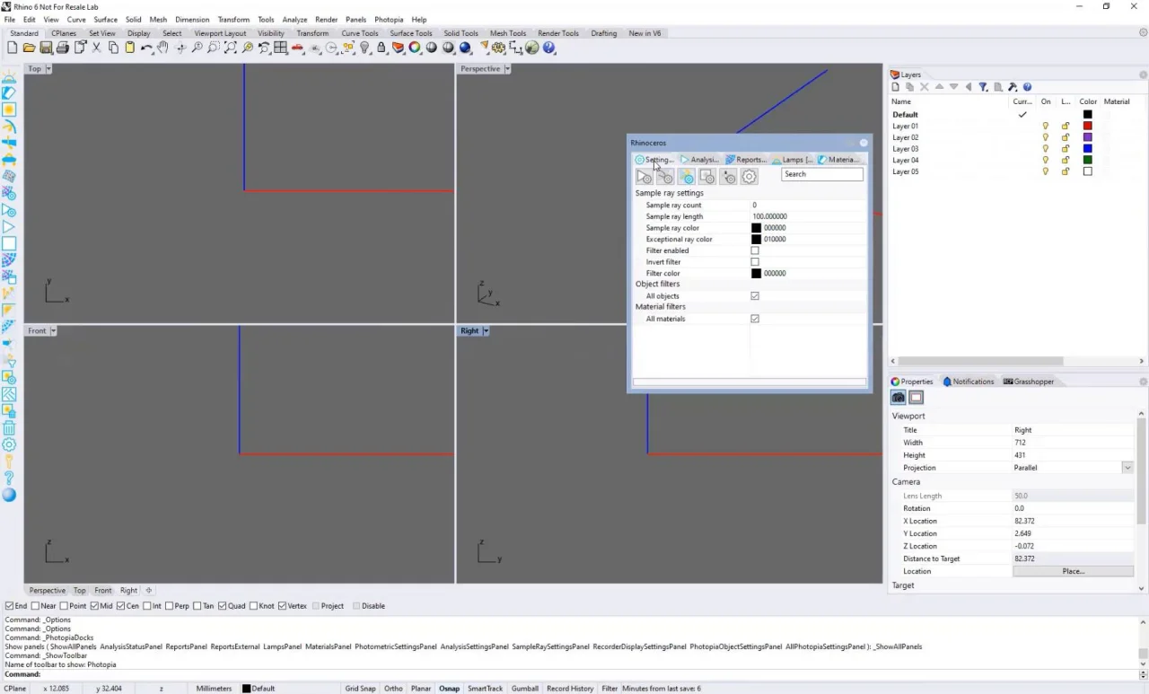Setup Photopia for Rhino | Photopia Optical Design Software
