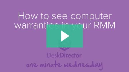 How to see computer warranties in your RMM