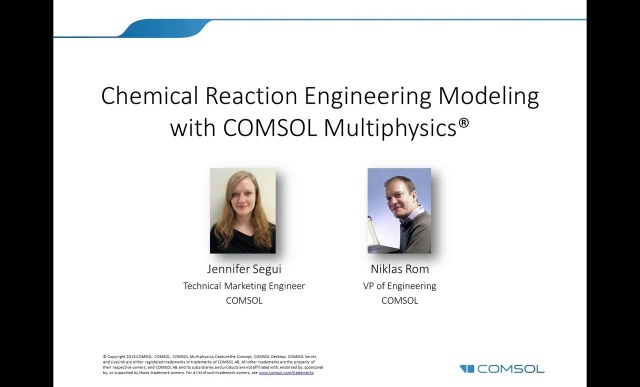 Intro To Modeling Chemical Reaction Engineering With Comsol