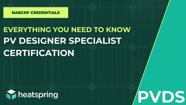 NABCEP PV Design Specialist (PVDS) Certification