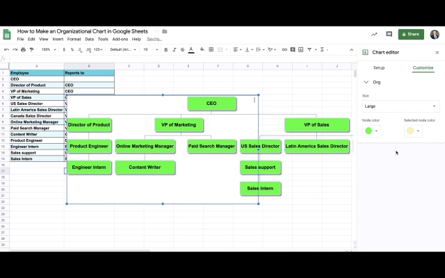 How To Build Org Charts In Google Sheets Pingboard How To Build Org Charts In Google Sheets Pingboard