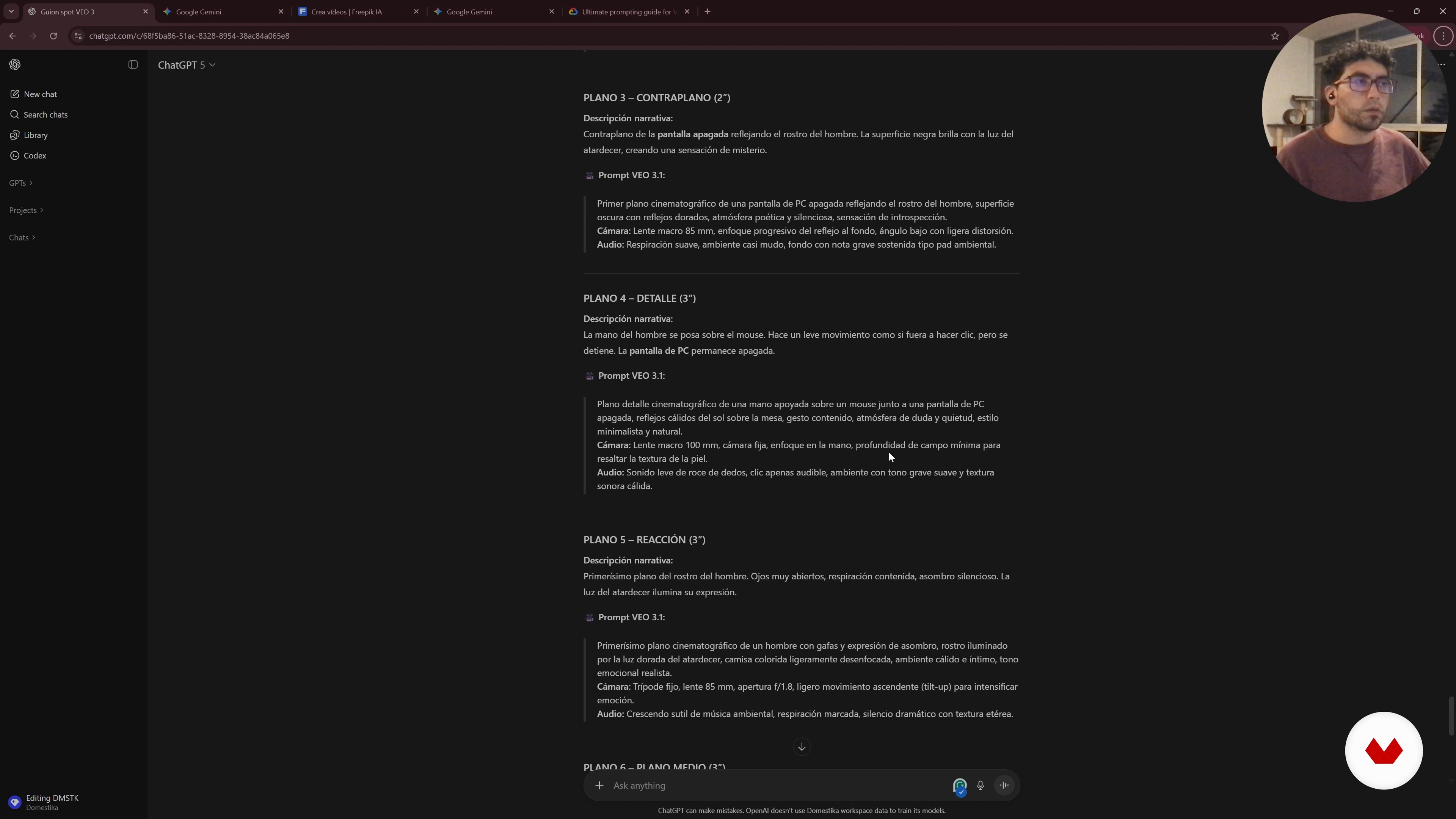 Erste Bearbeitung des Spots mit generiertem Material