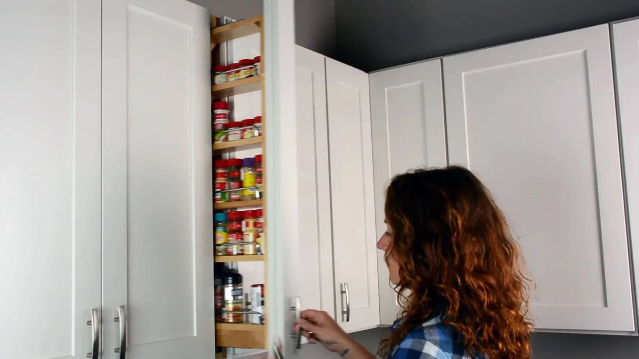 Pull-out Storage Cabinet - Pull-out Spice Rack Shelves - CliqStudios