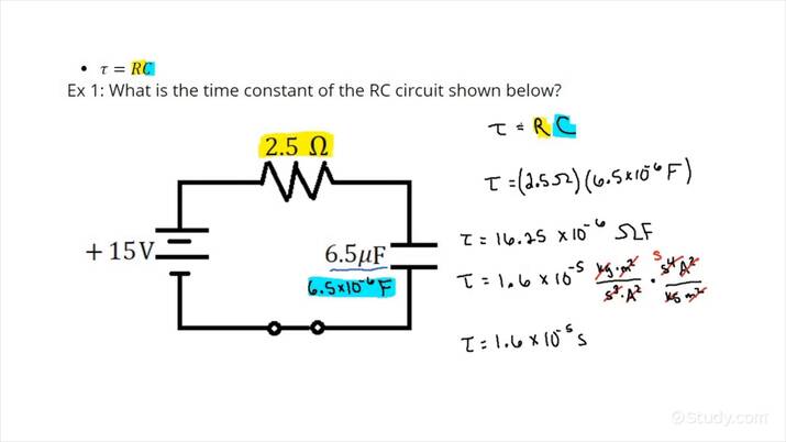 how-to-calculate-the-time-constant-for-an-rc-circuit-physics-study