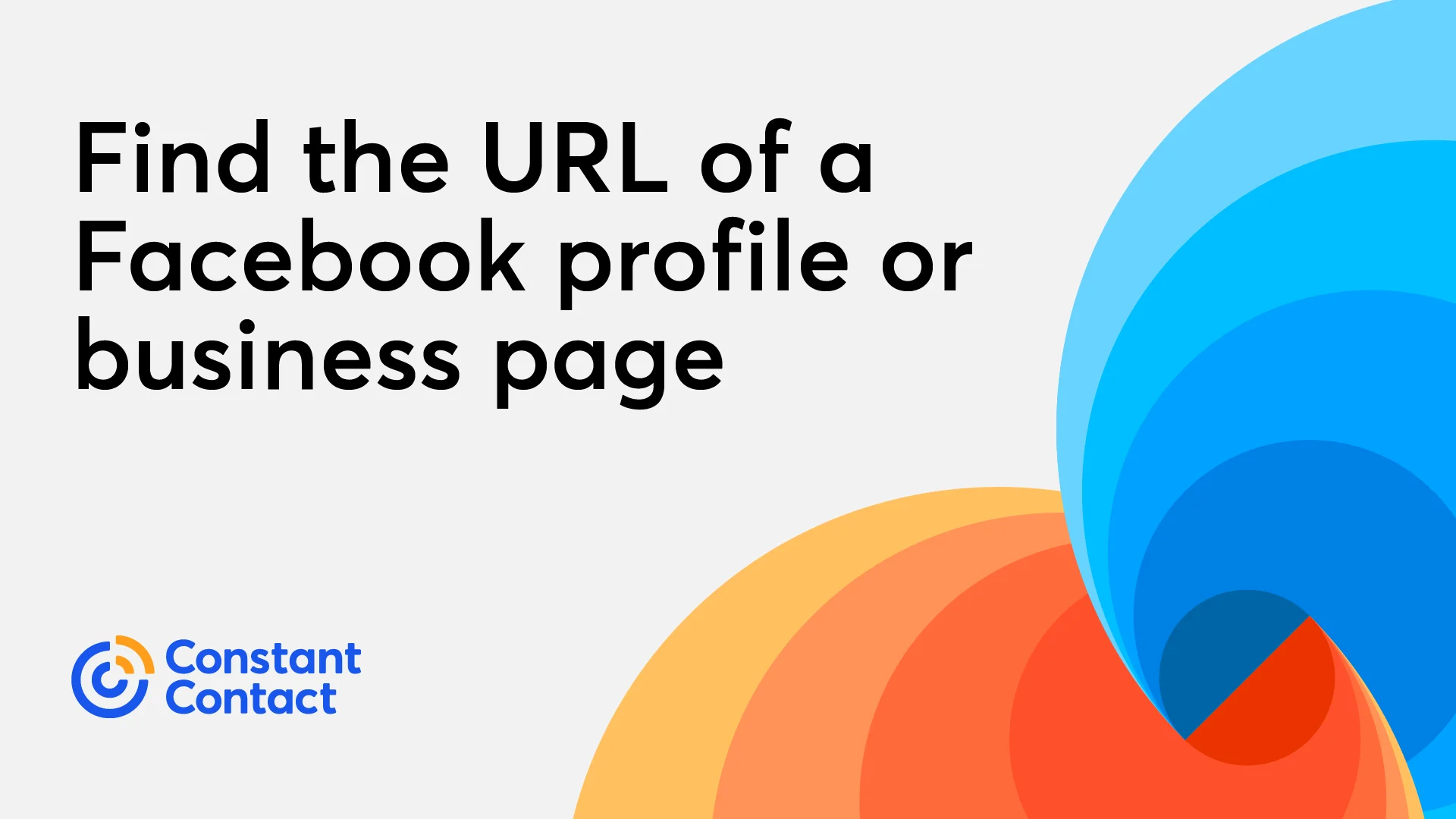 Find the URL for a Facebook profile or business page