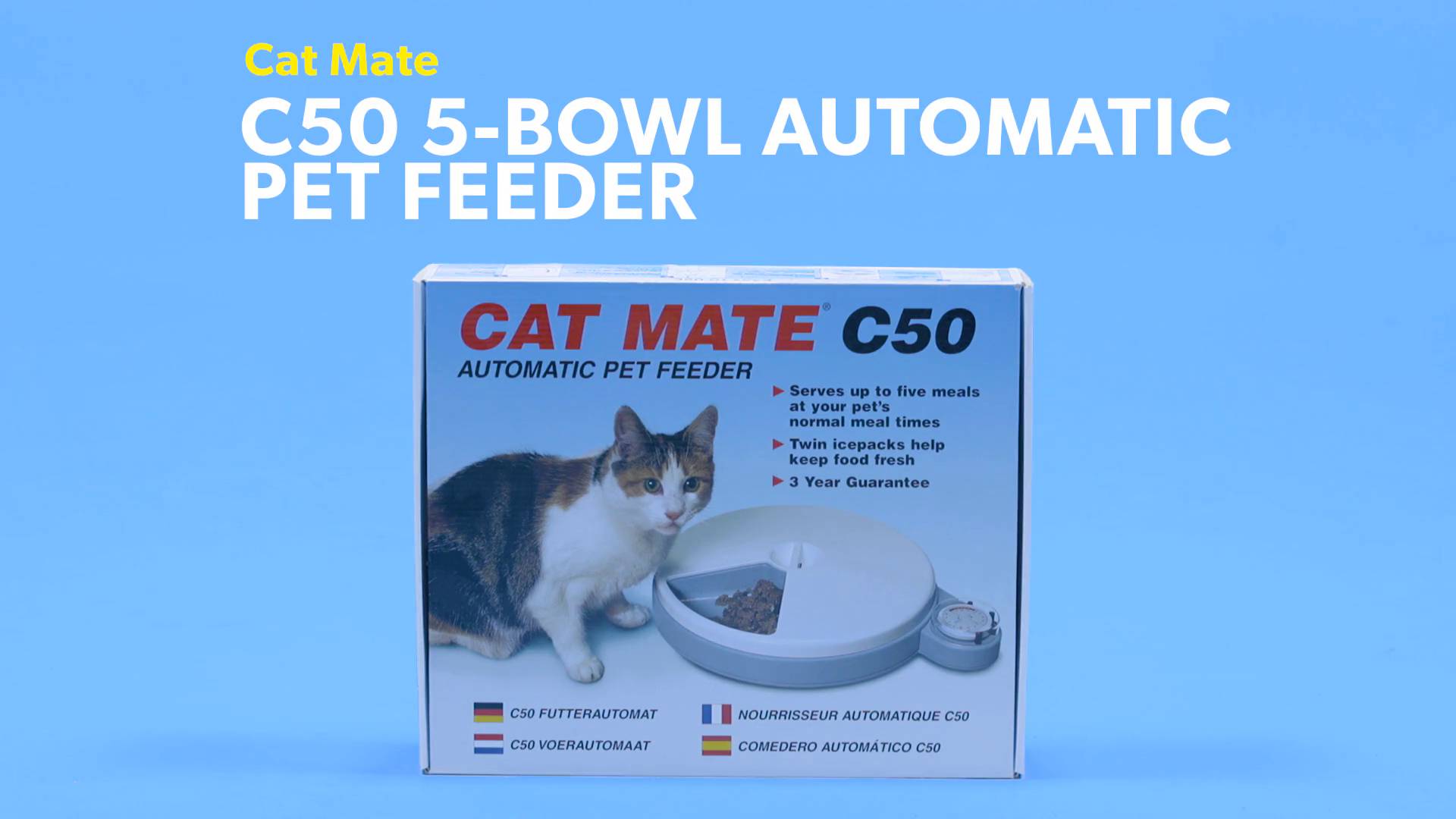 Discontinued CAT MATE C50 5 Bowl Automatic Pet Feeder 96 hour Chewy