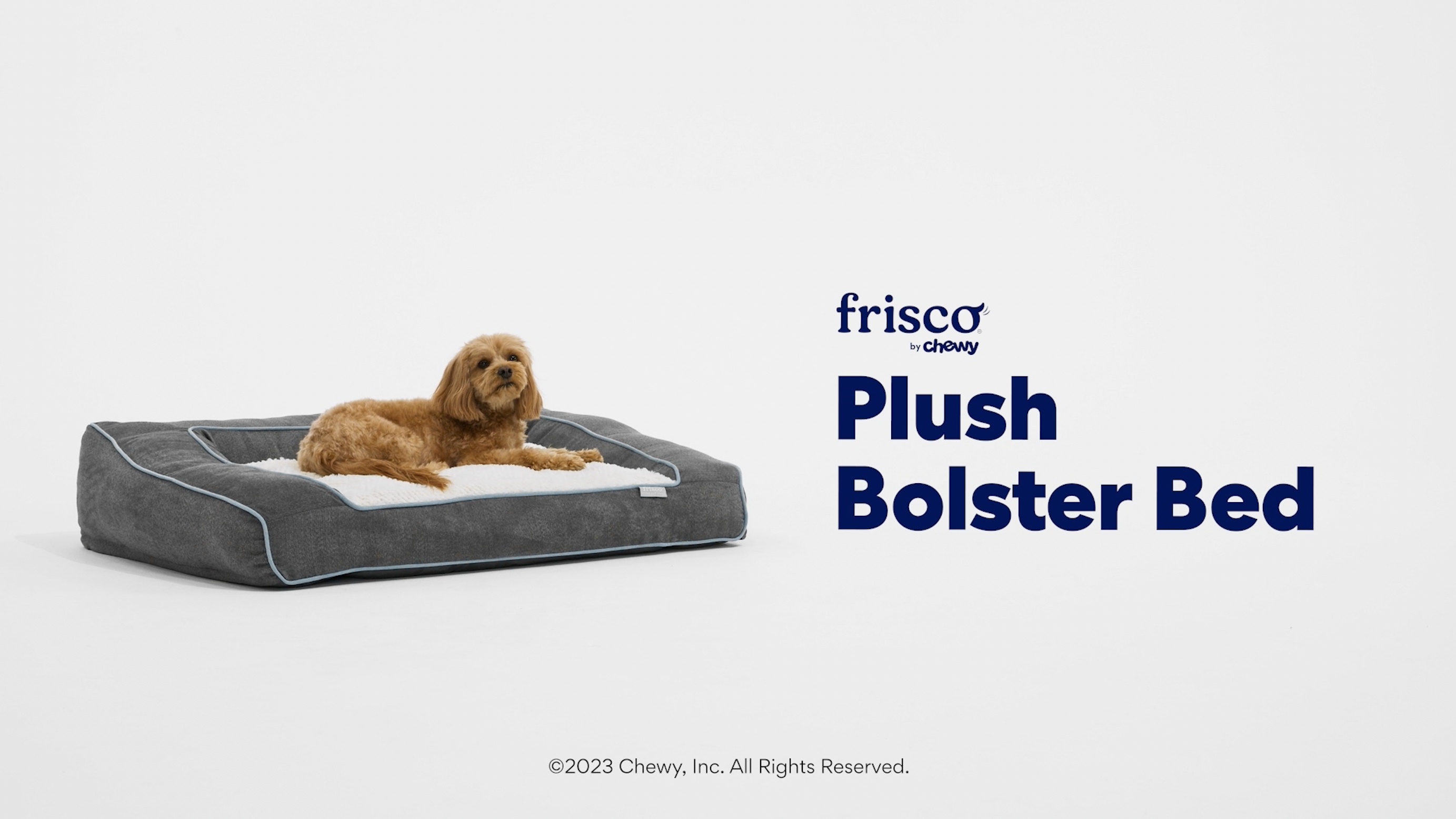 Frisco orthopedic textured plush bolster sofa dog bed hotsell