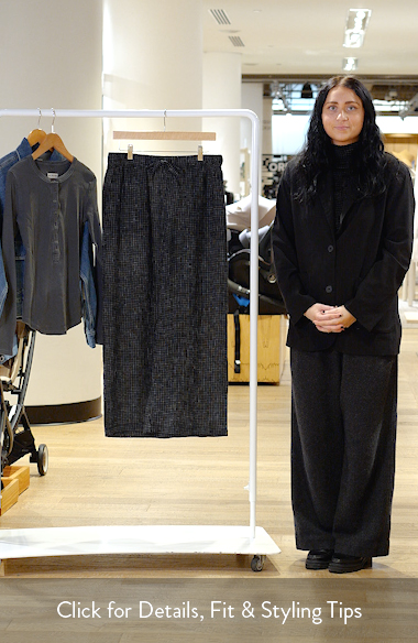 Eileen Fisher Windowpane Check Wide Leg Ankle Pants | Nordstrom