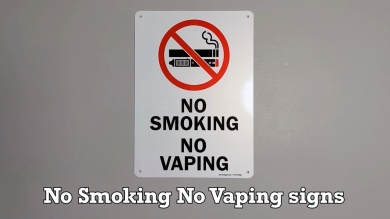 No Smoking No Vaping Sign With Graphic