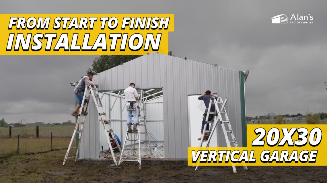 Video thumbnail for 20x30 - Vertical Garage - Installation Process