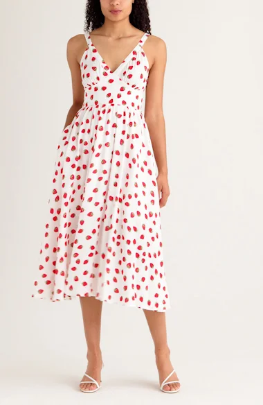 strawberry print midi dress Buy Simply Be Strawberry Print Crinkle Wrap Midi Dress from Next USA