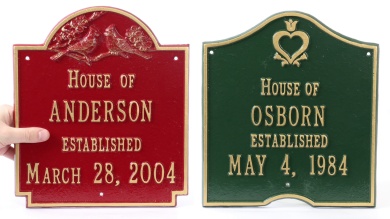 Round Petite Wall Address Plaque
