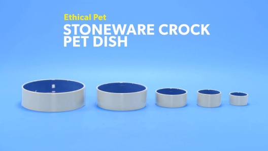 Stoneware Crock Dog Dish