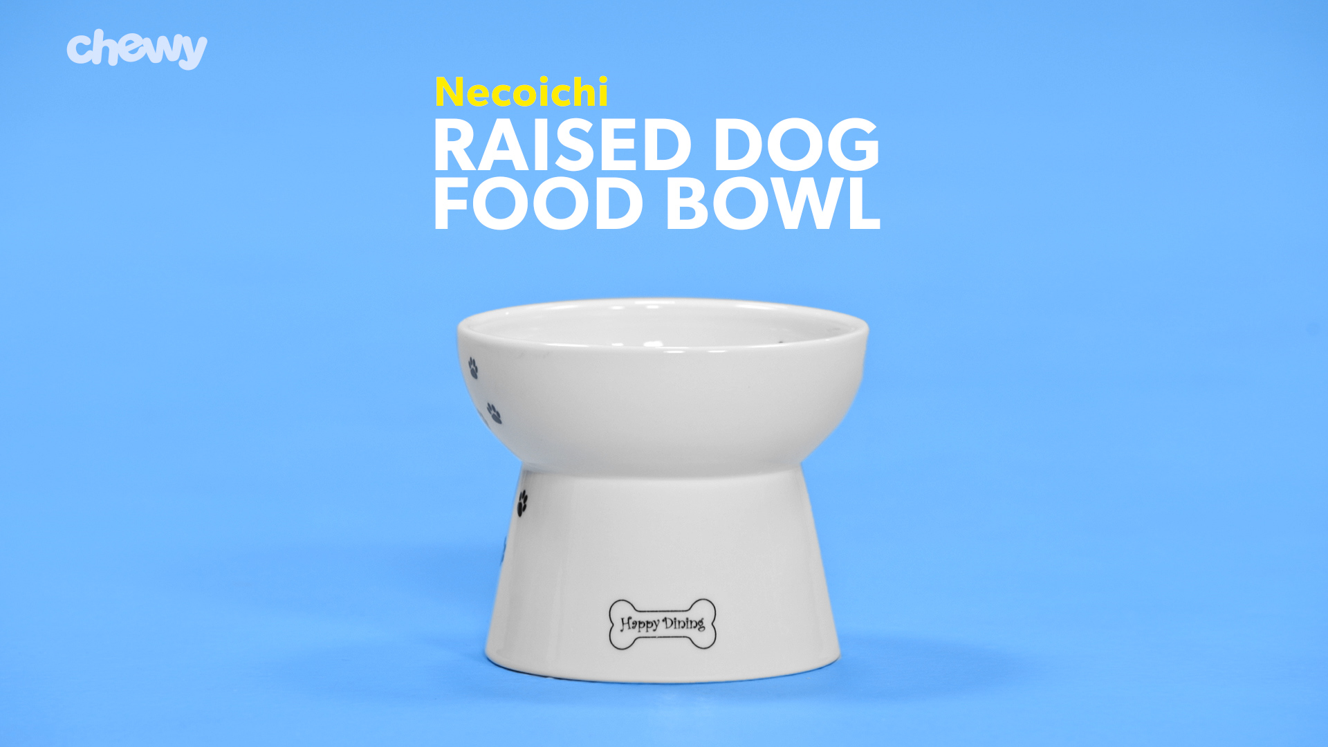 necoichi raised dog bowl