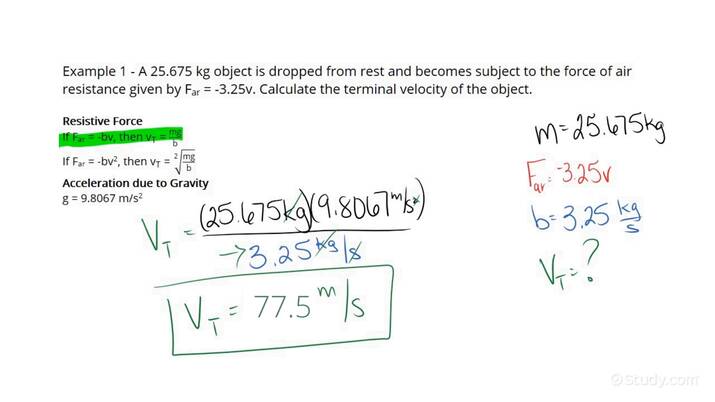 how-to-calculate-the-terminal-velocity-of-a-moving-object-subject-to-a