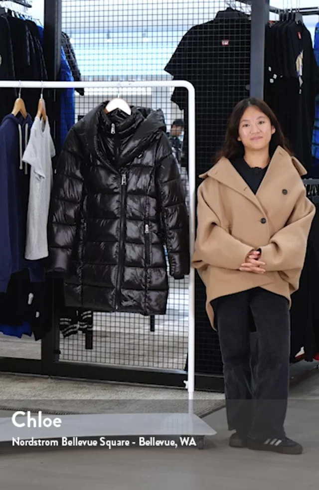 人気!【DKNY】Asymmetric Bib Packable キルティング コート DKNY Asymmetric Bib Packable Quilted Coat | Nordstromrack