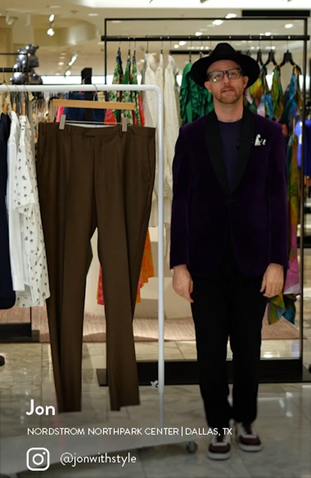 Santorelli Roma Flat Front Loro Piana Wool Serge Dress Pants
