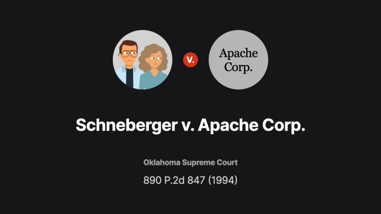 Schneberger v. Apache Corp.