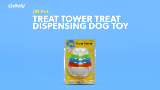 JW PET Treat Tower Treat Dispensing Dog Toy, Large 