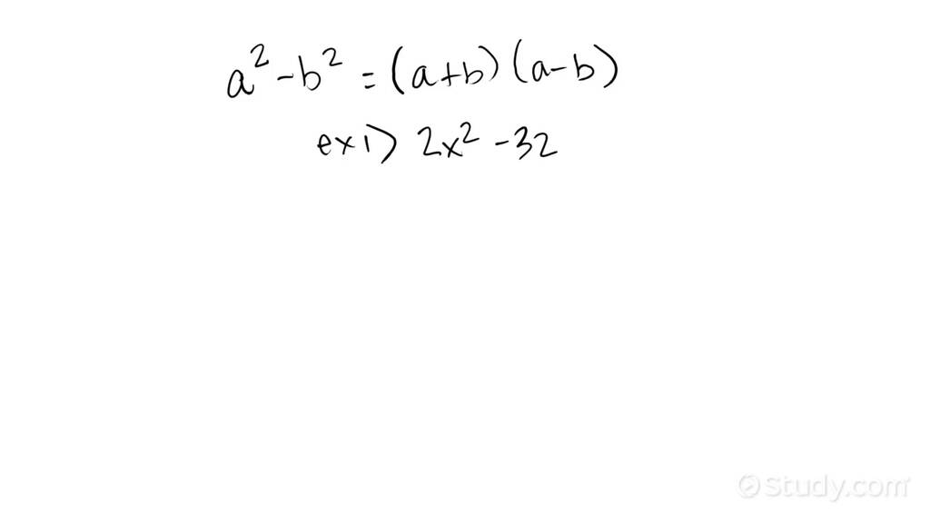 Factoring a Polynomial Involving a GCF & a Difference of Squares with ...