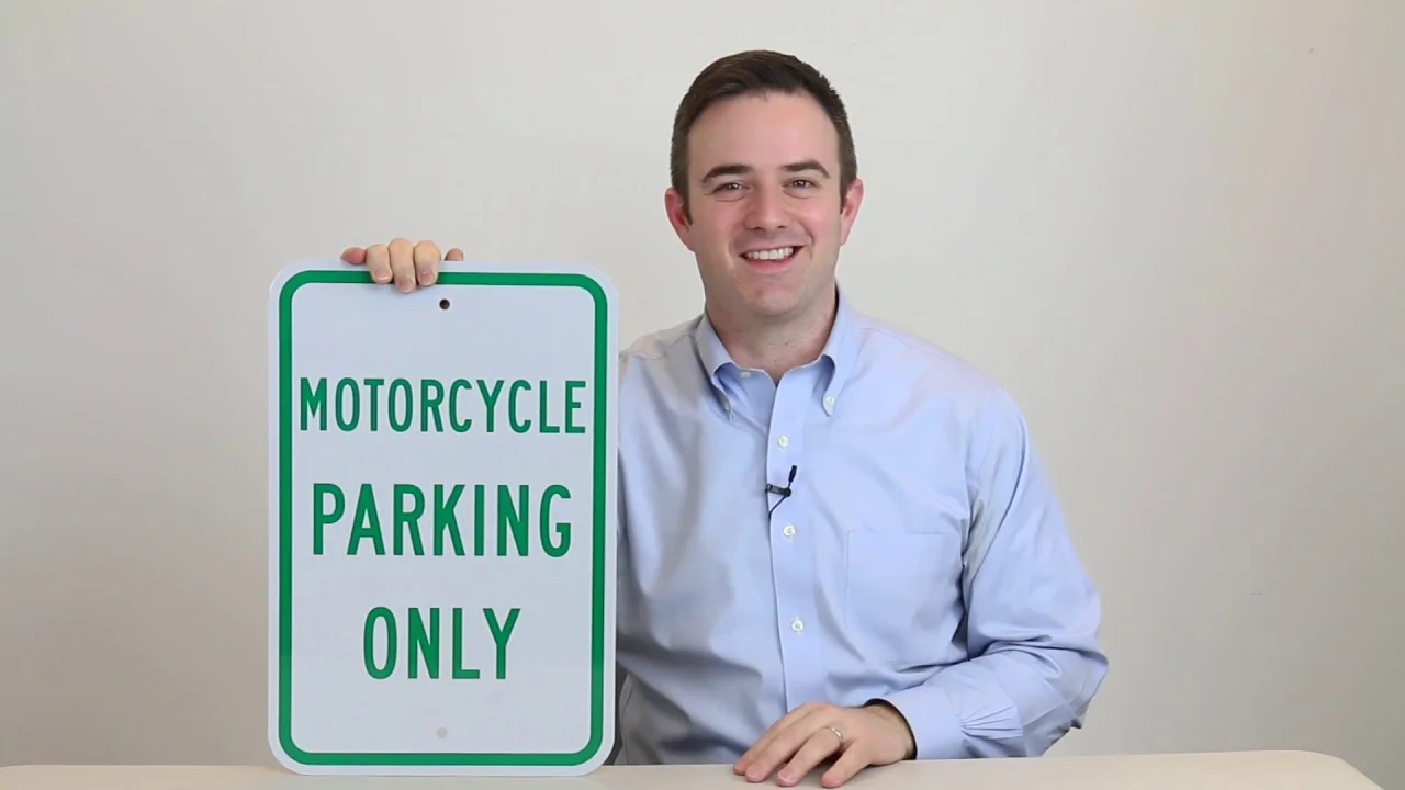 Motorcycle Parking Only Sign