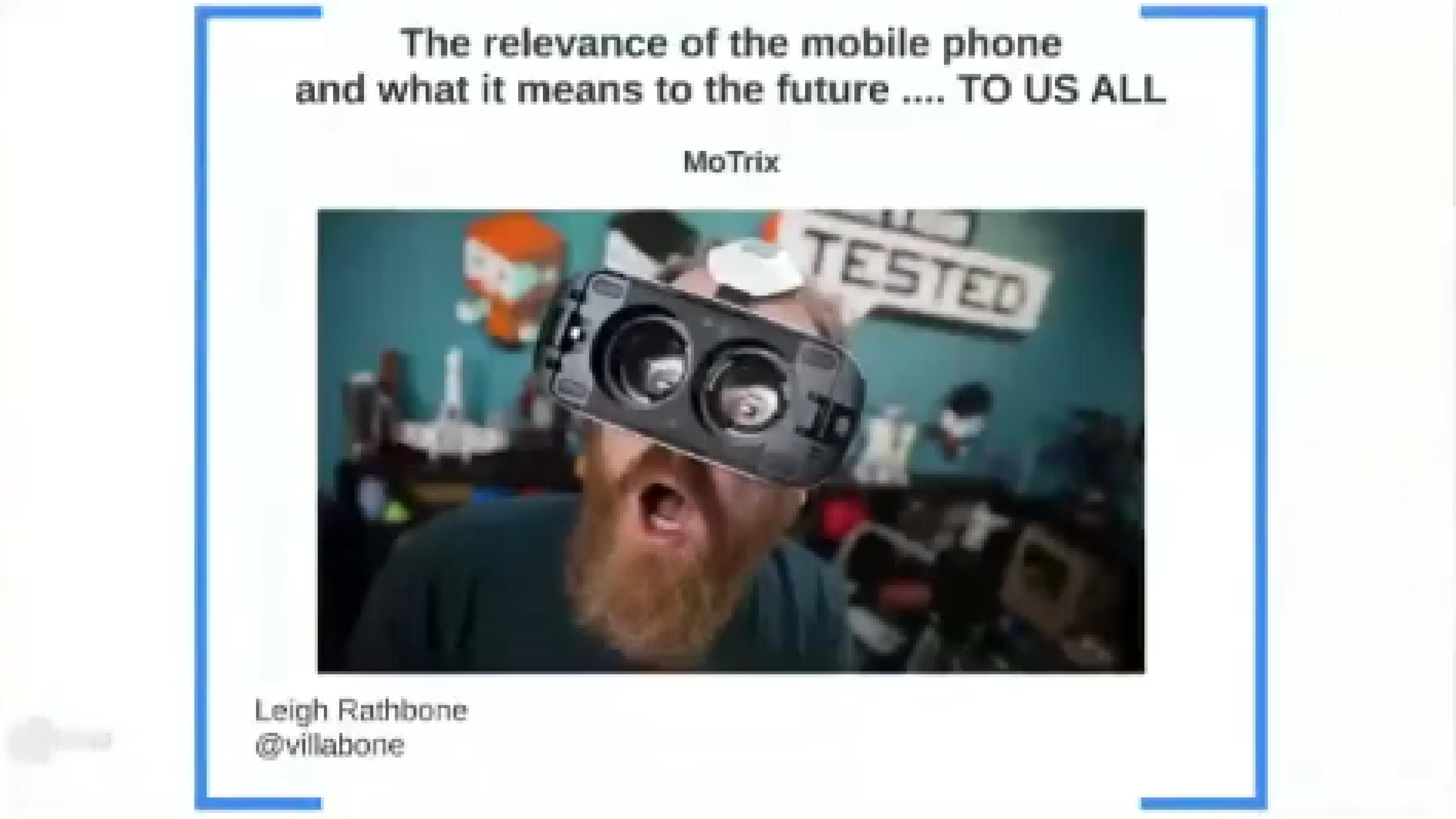 The MoTrix Reloaded - The future tech, and what it means for testing with Leigh Rathbone