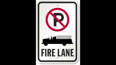 No Parking Fire Lane Sign