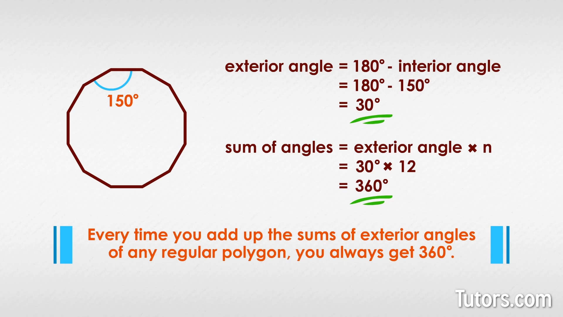 Finding the Measures of an Interior Angle and an Exterior Angle of a  Regular Polygon  Geometry  Studycom