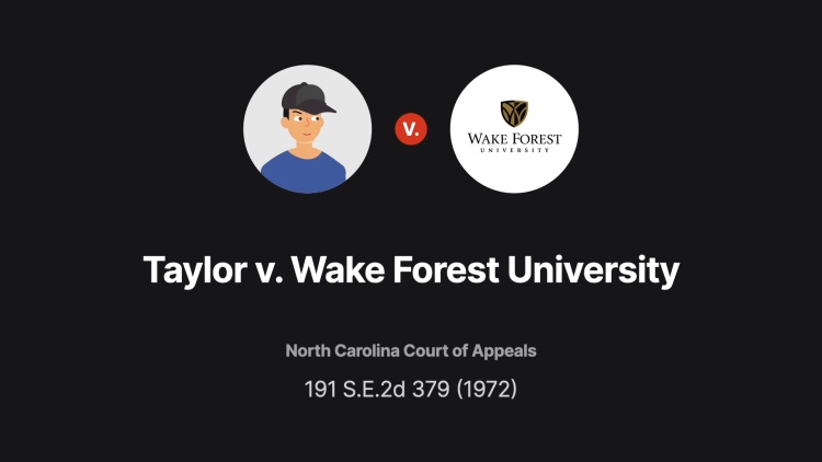 Taylor v. Wake Forest University
