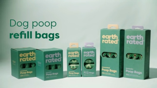 Earth Rated Poop Bags unsented refill roll single