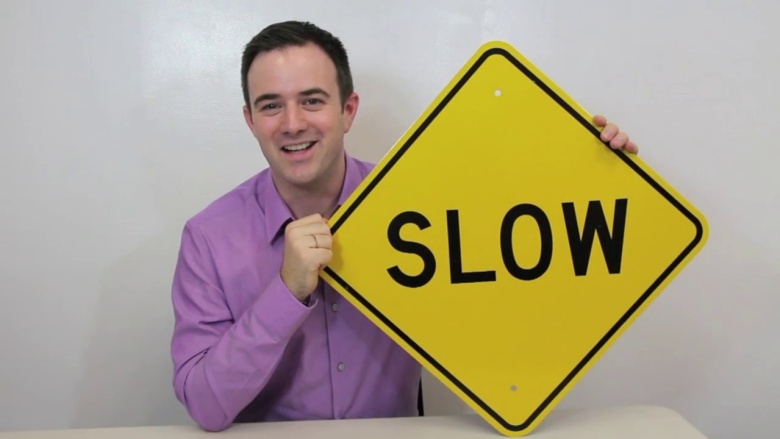 Slow Traffic Signs