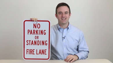 No Stopping, Standing, Parking - Fire Lane Sign
