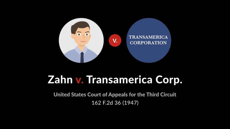 Zahn v. Transamerica Corporation