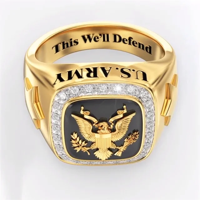 Armed Forces Rings 1775 ( Gold and Silver Army Rings )