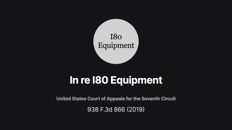 In re I80 Equipment