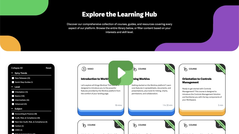 Educational Training and Resources | Workiva