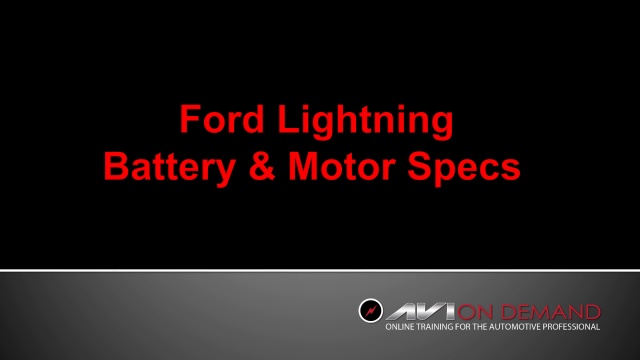 Ford Lightning Battery and Motor Specs