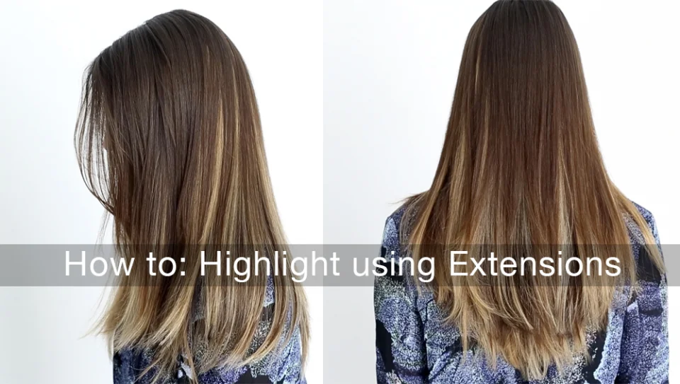 Highlighted hair extensions sale