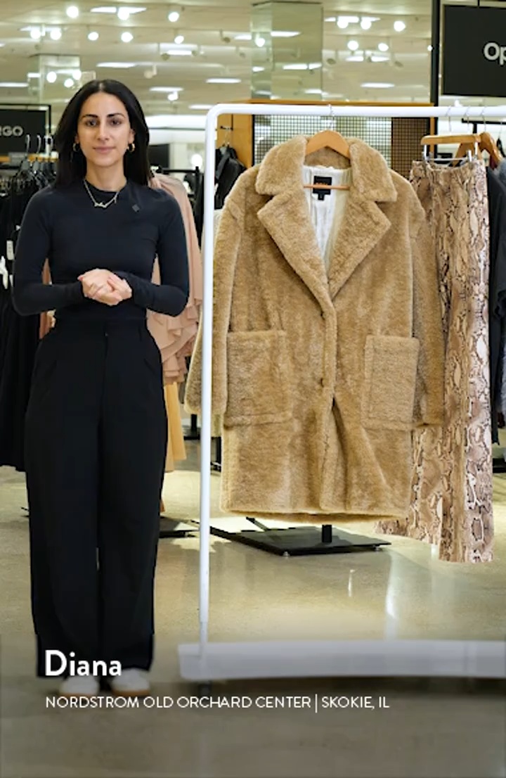 BOSS Catedy Faux Shearling Coat | Nordstrom