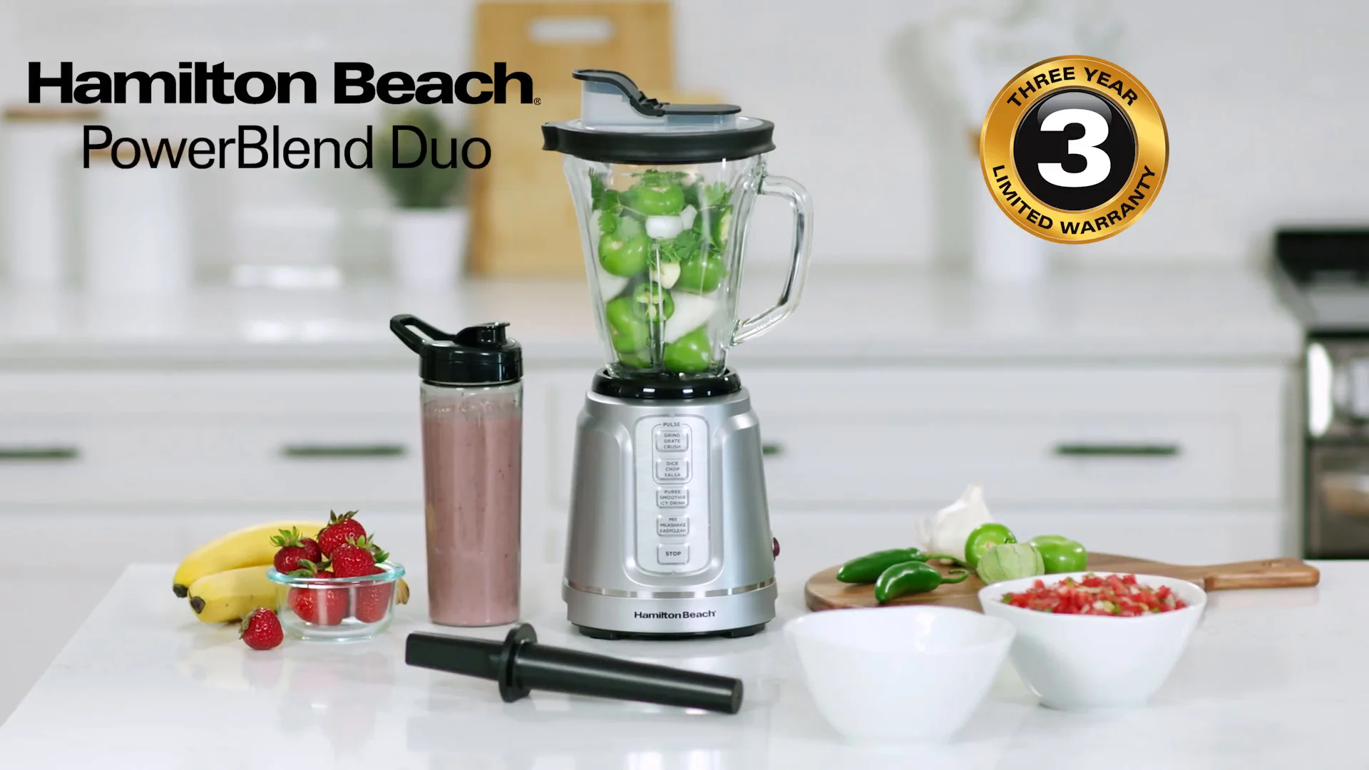 Hamilton Beach PowerBlend Duo, Silver - 54505J | HamiltonBeach.com