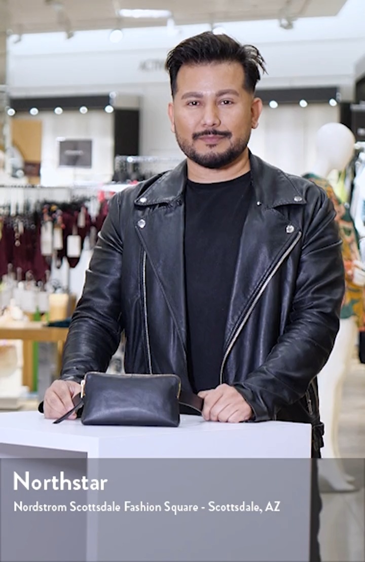 AllSaints Zip Leather Belt Bag | Nordstrom