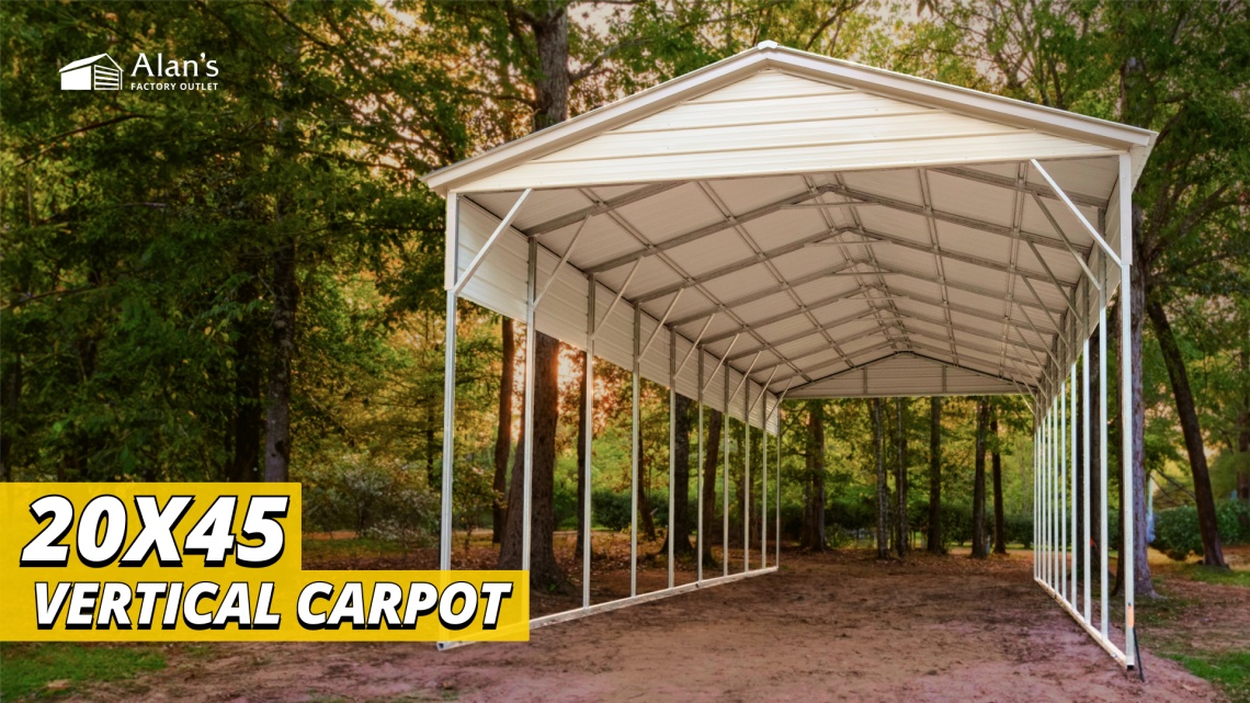 Video thumbnail for 20x45 - Vertical Carport