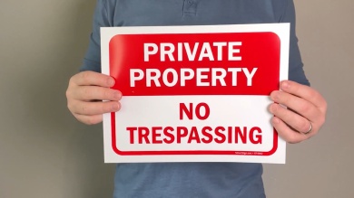 Private Property No Trespassing Sign